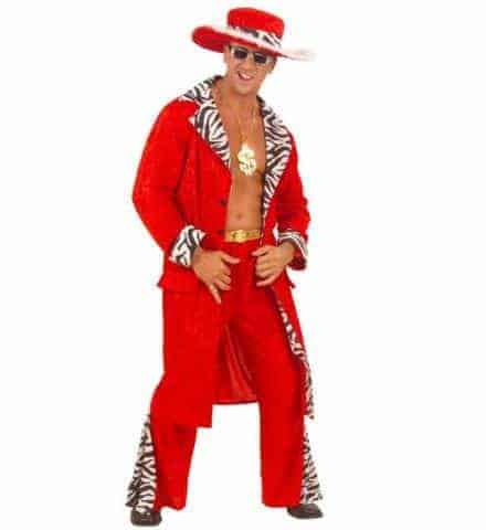 COSTUME ROI DE GANG (Tenue en velours + chapeau) Tailles adultes