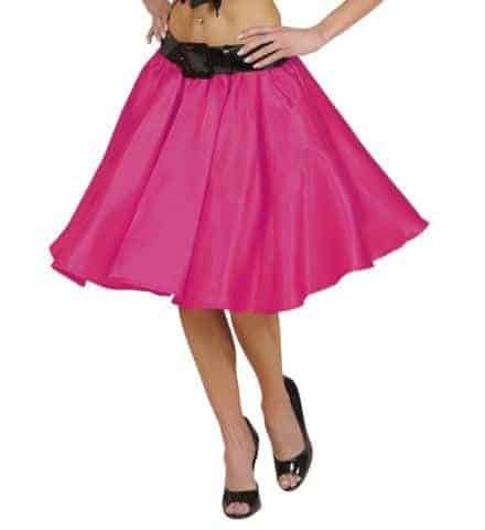 jupe satin rose