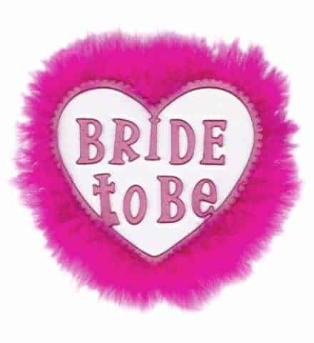 BROCHE FUTURE MARIÉE (Coeur blanc - Bride to be)