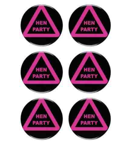 SET 6 BROCHES HEN PARTY