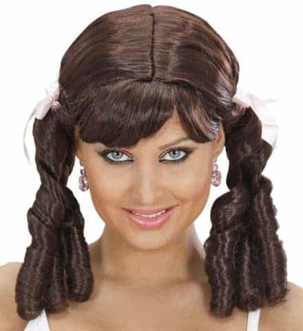 Perruque brune lolita