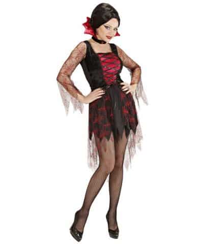 FEMME VAMPIRE ARAIGNEE (Robe, collier avec bijou) Tailles adultes - Démo vidéo