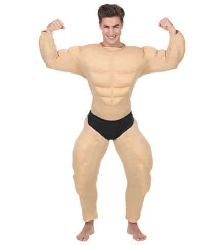 ATHLÈTE BODYBUILDEUR (Combinaison muscles + slip) Tailles adultes Démo vidéo