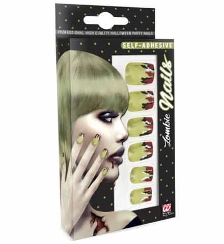 SET FAUX ONGLES DE ZOMBIE (Faux ongles auto adhésifs) Pack de 12 faux ongles