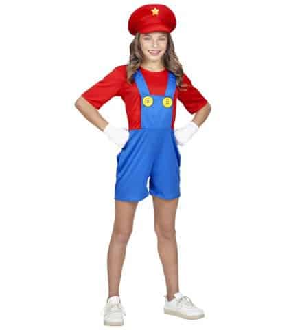 SUPER PLOMBIER FILLE (Costume avec chapeau) Tailles enfants - Démo vidéo