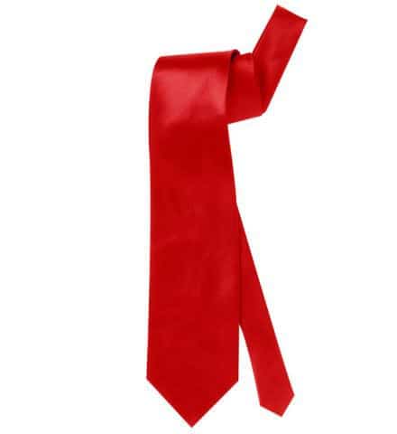 CRAVATE ROUGE EN SATIN