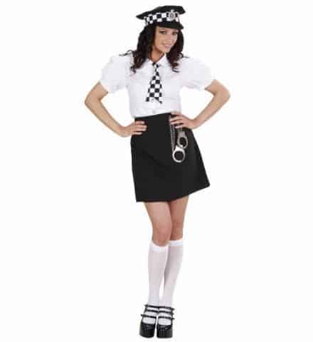 TENUE POLICIÈRE ANGLAISE (Chemise, jupe, accessoires) Tailles adultes - Démo vidéo