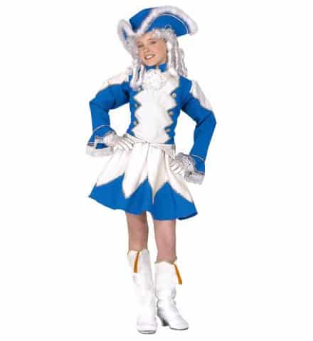 COSTUME MAJORETTE BLEU (Veste, jupe, jupon, chapeau) Surbottes - Tailles enfants