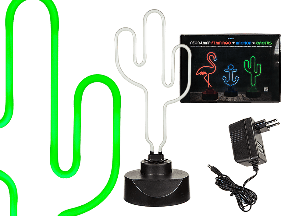 LAMPE CACTUS NÉON A LED (Lampe à 40 cm sur secteur)