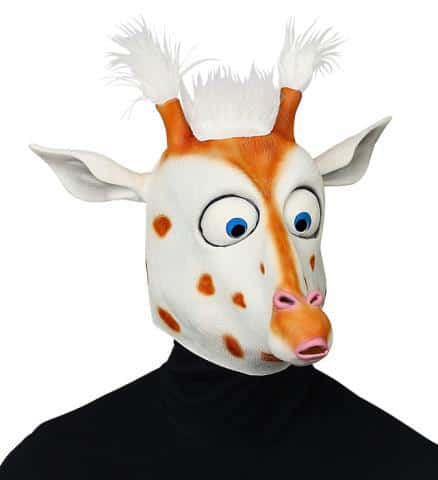MASQUE DE GIRAFE FUN (Masque en latex + cheveux)