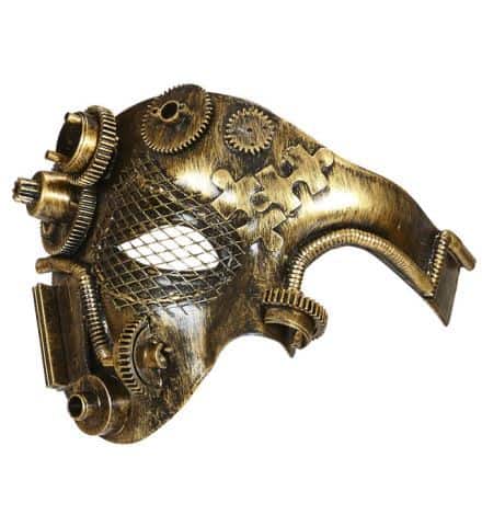 DEMI-MASQUE STEAMPUNK (Couleur cuivre)