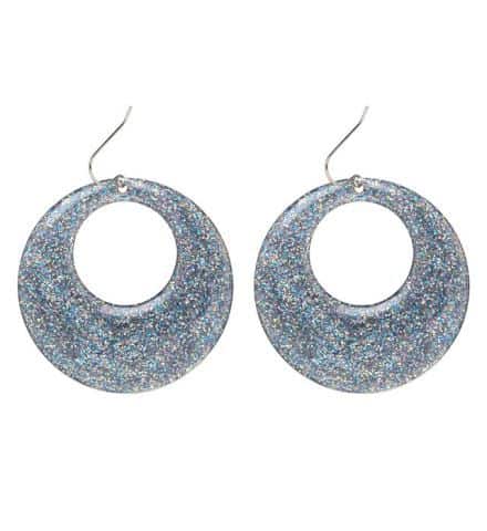 BOUCLES D'OREILLES DISCO (Paillettes argentées)