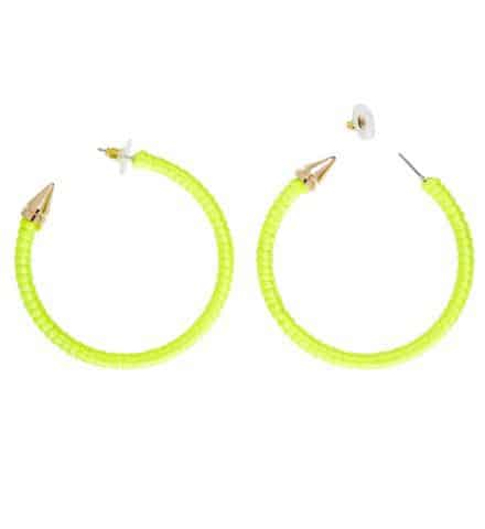 BOUCLES D'OREILLES FLUO (Couleur jaune néon)