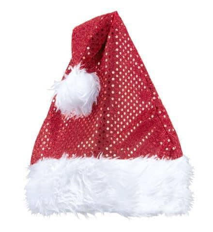 BONNET ROUGE DE NOEL (Bonnet à paillettes)