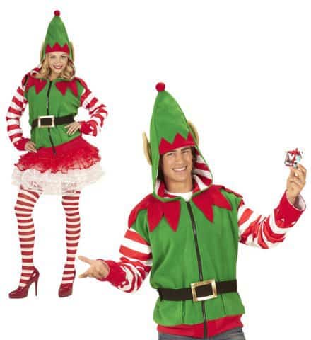 ASSISTANT(E) DU PÈRE NOEL (Veste adulte à capuche) Tailles mixtes - Démo vidéo