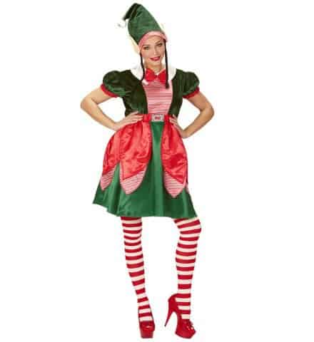 ASSISTANTE DU PÈRE NOEL (Robe-bonnet-oreilles-nattes) Tailles adultes - Démo vidéo