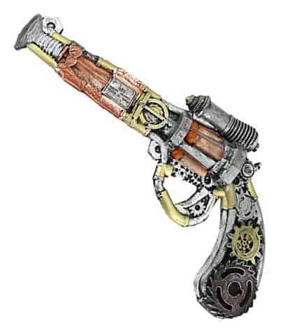 PISTOLET STEAMPUNK (Revolver mousse de latex)