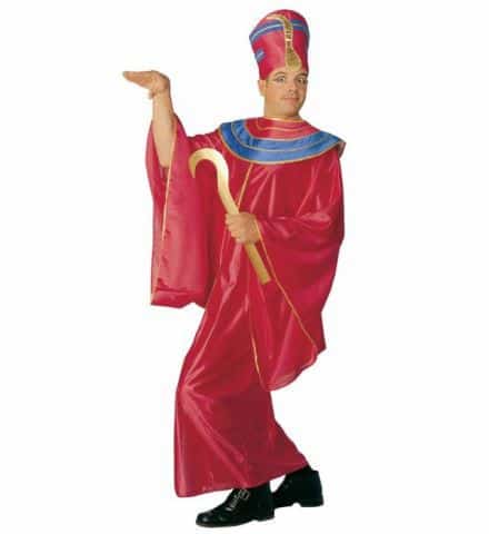 COSTUME DE PHARAON (Tunique, coiffe, col, sceptre) Tailles adultes