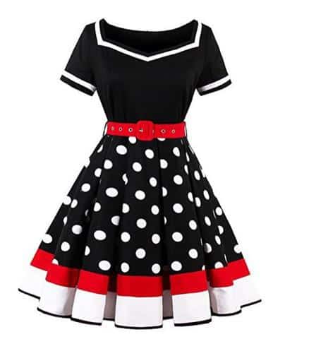 ROBE MODE ANNÉES 50 (Robe à pois, jupon, ceinture) Tailles adultes - Démo vidéo