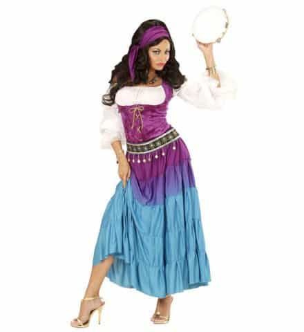 ROBE DE DANSEUSE GITANE (Robe, ceinture à pièces) Tailles adultes - Démo vidéo