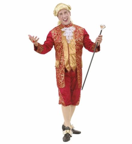 COSTUME DE MARQUIS (Tenue velours Bordeaux/or) Tailles adultes