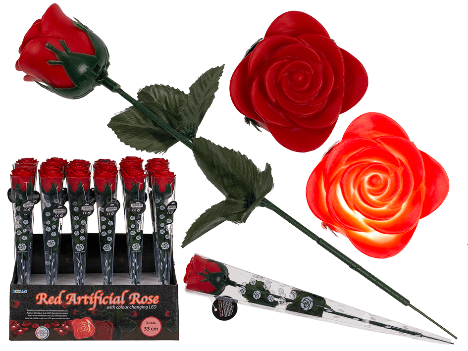 ROSE LUMINEUSE (Décoration en plastique)