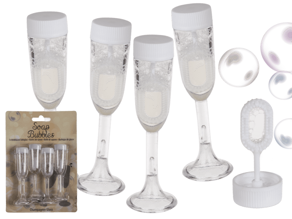 MINI FLÛTES DE CHAMPAGNE (Bulles de savon)