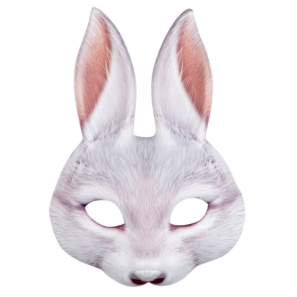 MASQUE DE LAPIN BLANC (Masque en plastique)