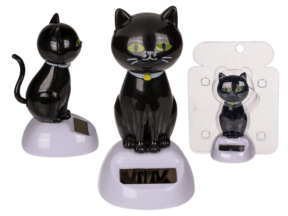 PETIT CHAT NOIR SOLAIRE (Figurine solaire animée) Décoration - Energie solaire