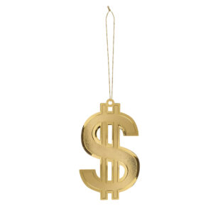 COLLIER DOLLAR GÉANT XXL (Taille 24 cm en plastique) – Image 1