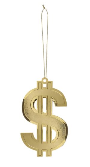 COLLIER DOLLAR GÉANT XXL (Taille 24 cm en plastique) – Image 3