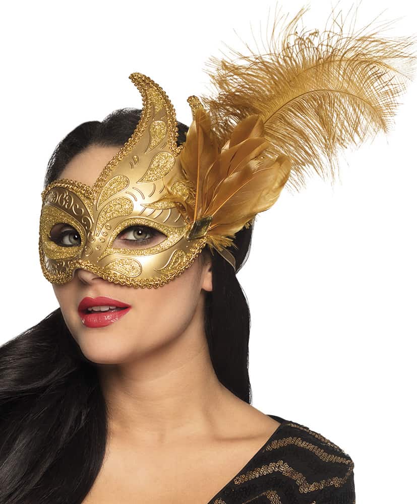 LOUP VENISE DORURES (Masque avec plumes)