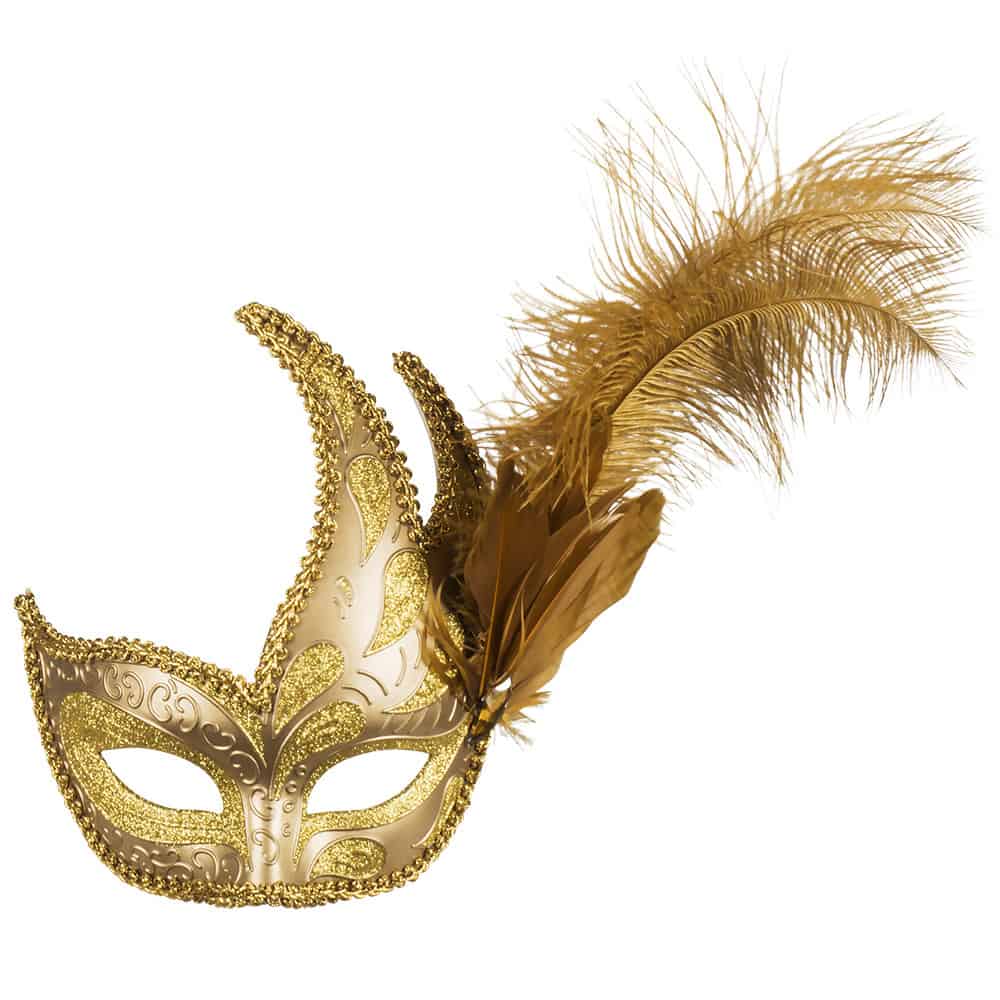 LOUP VENISE DORURES (Masque avec plumes)