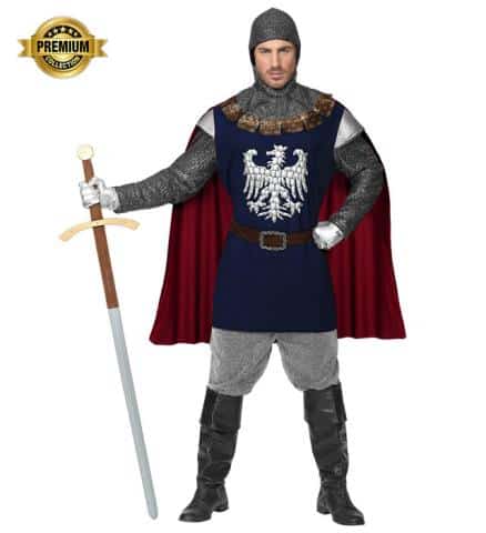 CHEVALIER DU ROI MÉDIÉVAL (Cape, ceinture, capuche) Tailles adultes - Démo vidéo