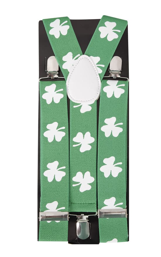 BRETELLES SAINT PATRICK (Bretelles vertes à trèfles)