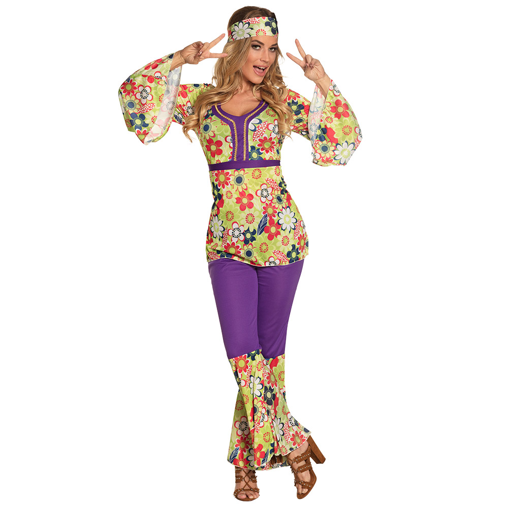 TENUE DE FEMME HIPPIE (Taille unique adulte M)