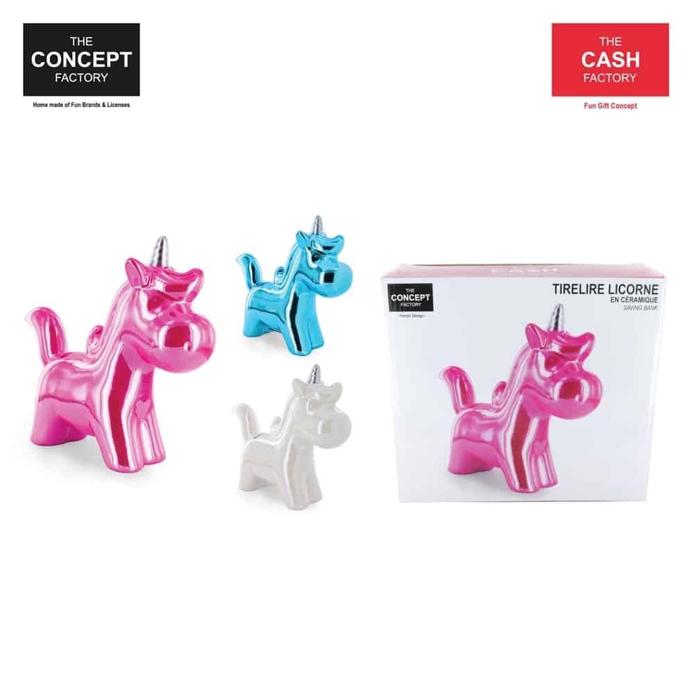 TIRELIRE PETITE LICORNE (Tirelire en céramique)