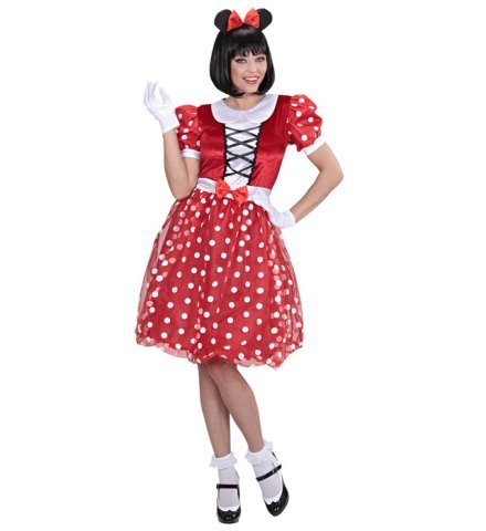 ROBE DE SOURIS ADULTE (Robe rouge avec les oreilles) Tailles adultes - Démo vidéo