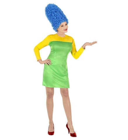 ROBE MARGE COMICS GIRL (Robe avec perruque bleue) Tailles adultes