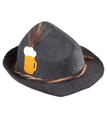 CHAPEAU BAVAROIS GRIS (Pinte et plumes)