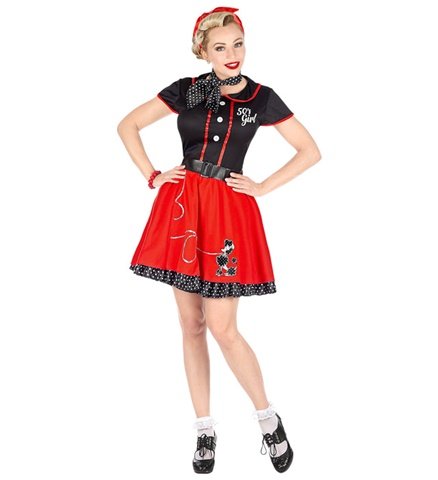 ROBE FILLE DES ANNÉES 50 (Jupon, ceinture, foulard) Tailles adultes - Démo vidéo
