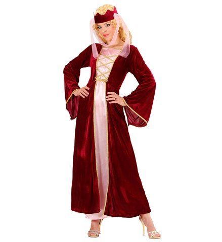 ROBE REINE MÉDIÉVALE (Robe, couronne et voile)