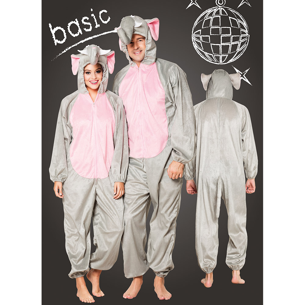 DÉGUISEMENT D'ÉLÉPHANT (Pack basic 3 combinaisons) Taille adulte XXL - 195 cm