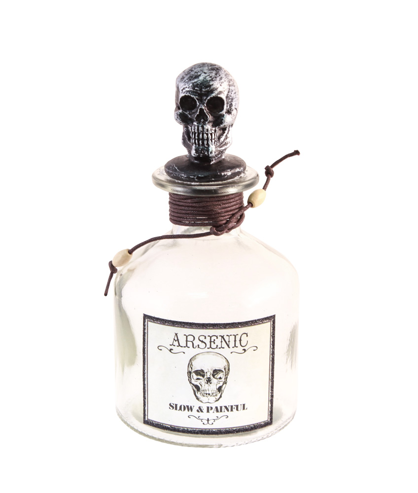 FLACON BLANC ARSENIC (Décoration Halloween)