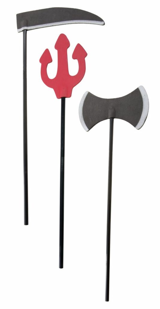 PACK D'ARMES HALLOWEEN (Armes en mousse 50 cm) Assortiment 12 pièces