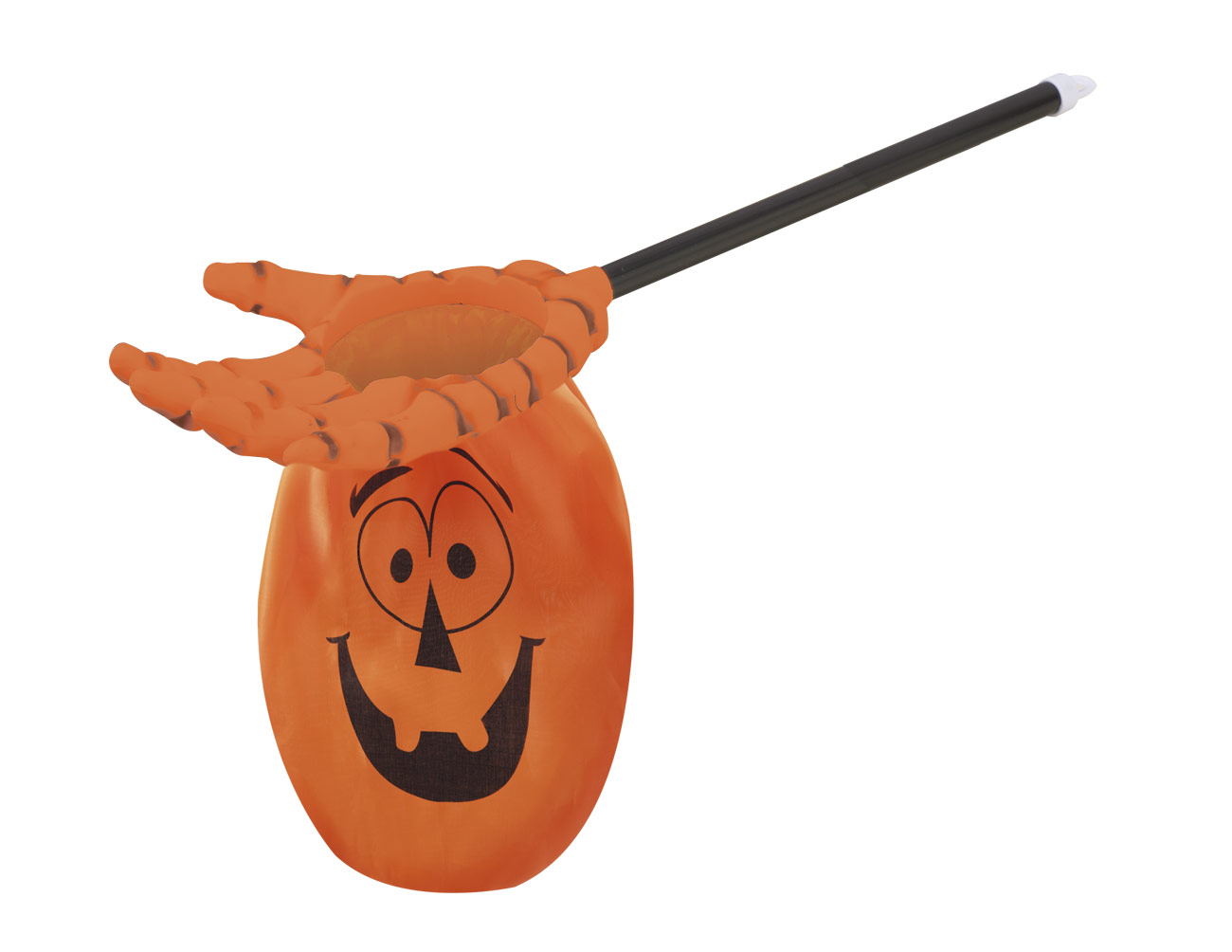 MAIN SAC A BONBONS (Thème mendiant citrouille) Manche bâton 59 cm – Image 1