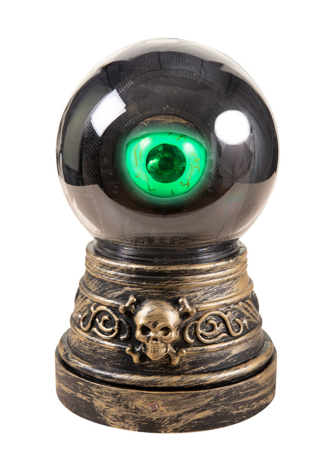 BOULE DE CRISTAL AVEC OEIL (Déco sonore et lumineuse) Hauteur 20 cm - Démo vidéo