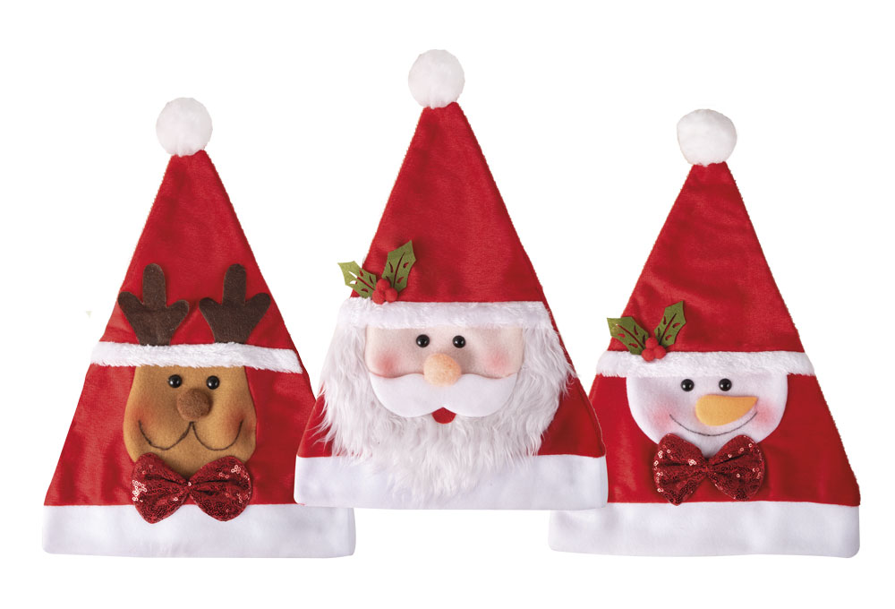 BONNET DE NOEL FUN (Assortiment 3 modèles)