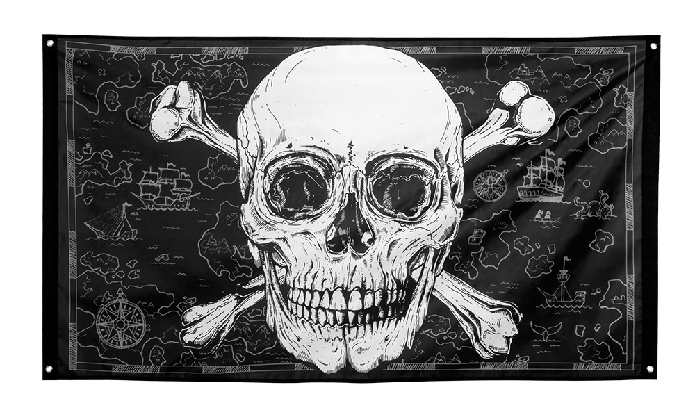 DRAPEAU DE PIRATE (Dimension 90 x 150 cm)