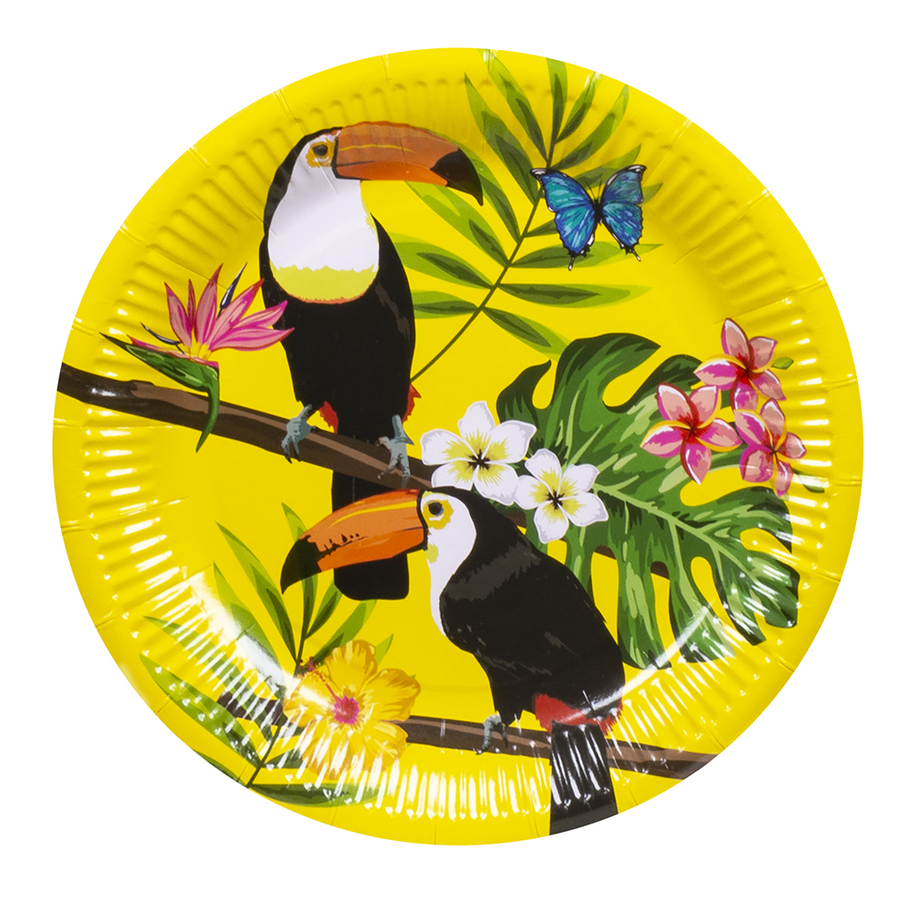SET D'ASSIETTES TOUCAN (Pack de 6 assiettes 23 cm)